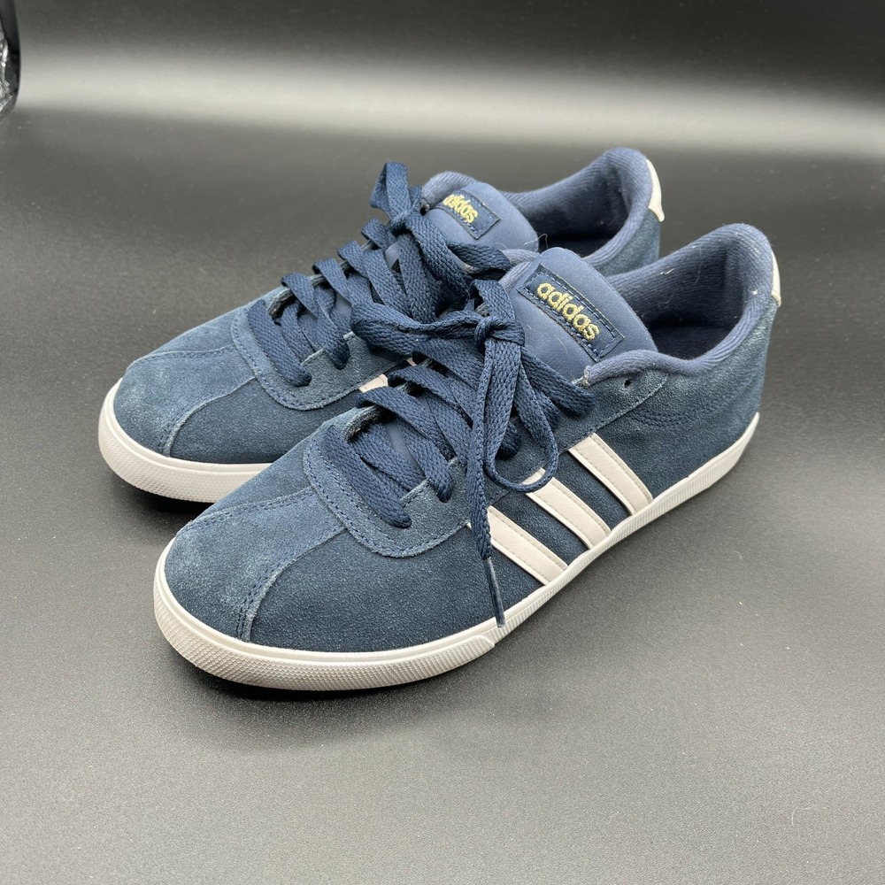 Adidas Courtset AW4212 Womens 6.5 Sneakers Collegiate Navy Suede Athletic Shoes
